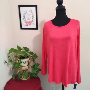 Apt 9 New With Tags Round Neck Long Sleeve Top Size XL